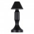 GloboStar® LUNNA 76477 Μοντέρνο Επιτραπέζιο Φωτιστικό Πορτατίφ LED 1.5W 105lm 120° DC 5V Επαναφορτιζόμενο με Μπαταρία Li-ion 1800mAh - Διακόπτη Αφής με 3 Εναλλαγές Φωτισμού CCT Θερμό - Φυσικό - Ψυχρό 1500K - 4500K - 6000K Dimmable - D9 x 23cm - Μαύρο