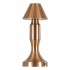 GloboStar® LUNNA 76479 Μοντέρνο Επιτραπέζιο Φωτιστικό Πορτατίφ LED 1.5W 105lm 120° DC 5V Επαναφορτιζόμενο με Μπαταρία Li-ion 1800mAh - Διακόπτη Αφής με 3 Εναλλαγές Φωτισμού CCT Θερμό - Φυσικό - Ψυχρό 1500K - 4500K - 6000K Dimmable - D9 x 23cm - Χάλκινο
