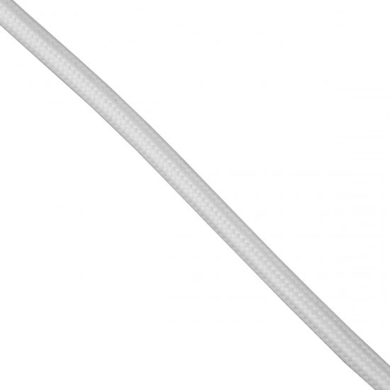 GloboStar® 77600 Στρογγυλό Υφασμάτινο Καλώδιο 1m 2 x 0.75mm² Άσπρο
