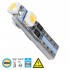 GloboStar® 81030 Λάμπα Αυτοκινήτου LED T5 3xSMD1210 0.48W 18lm 360° DC 12-16V IP20 Φ0.6 x Υ2cm Θερμό Λευκό 3000K