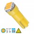 GloboStar® 81041 Λάμπα Αυτοκινήτου LED T5 3xSMD4014 0.9W 120lm 120° DC 12-16V IP20 Φ0.6 x Υ1.8cm Πορτοκαλί