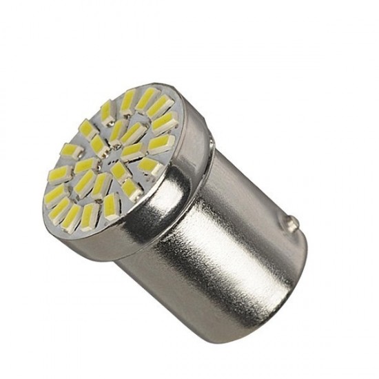 GloboStar® 81201 Λάμπα Αυτοκίνητου 1156 - BA15S - P21W 1st Generation Can-Bus Extreme Truck Series LED 24 SMD 3014 5W 750lm 120° DC 24V IP20 Ψυχρό Λευκό 6000K