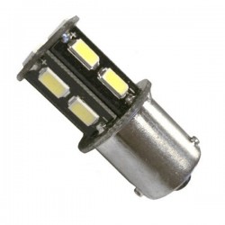 GloboStar® 81206 Λάμπα Αυτοκίνητου 1156 - BA15S - P21W LED 13 SMD 5630 3W 450lm 360° DC 12V IP20 Ψυχρό Λευκό 6000K