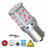 GloboStar® 81240 Λάμπα Αυτοκίνητου 1156 - BA15S - P21W 2nd Generation Can-Bus Extreme Series LED 35 SMD 3030 17W 2040lm 360° DC 12V IP20 Κόκκινο
