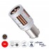 GloboStar® 81277 Λάμπα Αυτοκινήτου & Φορτηγού LED 1156 - BA15S - P21W 3rd Generation Can-Bus Extreme Truck Series 72xSMD3030 7W 840lm 360° DC 12-36V IP20 Φ2 x Υ5cm Κόκκινο
