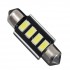 GloboStar® 81312 Λάμπα Αυτοκίνητου 36mm FESTOON - C5W 2nd Generation Can-Bus Series LED 4 SMD 5630 3W 450lm 120° DC 12V IP20 Ψυχρό Λευκό 6000K
