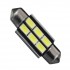 GloboStar® 81322 Λάμπα Αυτοκίνητου 42mm FESTOON - C5W 2nd Generation Can-Bus Series LED 6 SMD 5630 4W 600lm 120° DC 12V IP20 Ψυχρό Λευκό 6000K