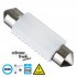 GloboStar® 81334 Λάμπα Αυτοκινήτου & Φορτηγού 39mm FESTOON - C5W 3rd Generation Can-Bus Extreme Truck Series LED 2 SMD 3030 3W 450lm 120° DC 12-24V IP20 Ψυχρό Λευκό 6000K
