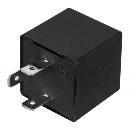 GloboStar® 81742 Flasher for LED - Ρελέ με 3 Pin για Λαμπτήρες LED Φλας DC 12V Από 0.24W έως 240W
