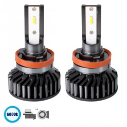 GloboStar® 82025 H9 F2 Line KIT Βασικού Φωτισμού Αυτοκινήτου & Φορτηγού 3rd Generation Can-Bus Series LED CREE CXB COB 30/60W 7000lm DC 12V Αδιάβροχο IP65 Ψυχρό Λευκό 6000K