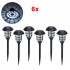 GloboStar® 85705 ΣΕΤ 6 Τεμαχίων Αυτόνομα Ηλιακά Φωτιστικά LED SMD 1W 100lm με Ενσωματωμένη Μπαταρία 250mAh - Φωτοβολταϊκό Πάνελ με Αισθητήρα Ημέρας-Νύχτας Αδιάβροχο IP65 Φανάρι Κήπου Στρογγυλό Ψυχρό Λευκό 6000K