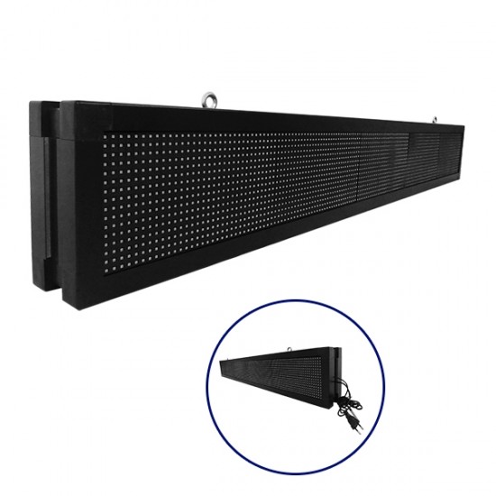 GloboStar® 90312 Κυλιόμενη Ψηφιακή Επιγραφή P10 LED SMD AC 220-240V με Wi-Fi - Αδιάβροχή IP65 - Διπλής Όψης - Μ168 x Π12 x Υ24cm Πράσινο