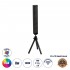 GloboStar® DIGICOLUMN 90761 Μοντέρνο Επιτραπέζιο Φωτιστικό Γραφείου WiFi Digital Pixel Rhythm Music Bar LED 8W 640lm 90° DC 5V με USB 2.0 & WiFi Mobile APP IP20 - Εναλλαγή Φωτισμού μέσω WiFi Εφαρμογής - Πολύχρωμο RGB - Dimmable - Μαύρο - Μ2.3 x Π2.5 x