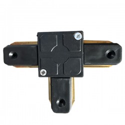 Μονοφασικός Connector 2 Καλωδίων Συνδεσμολογίας Ταφ (Τ) για Μαύρη Ράγα Οροφής GloboStar 93025