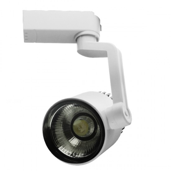 Διφασικό Bridgelux COB LED Φωτιστικό Σποτ Ράγας 15W 230V 1800lm 24° Ψυχρό Λευκό 6000k GloboStar 93082