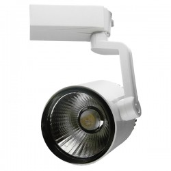 Μονοφασικό Bridgelux COB LED Φωτιστικό Σποτ Ράγας 30W 230V 3600lm 24° Ψυχρό Λευκό 6000k GloboStar 93017