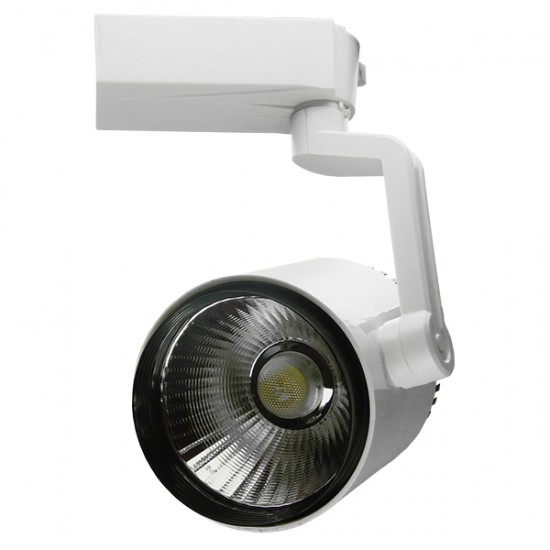 Διφασικό Bridgelux COB LED Φωτιστικό Σποτ Ράγας 30W 230V 3600lm 24° Ψυχρό Λευκό 6000k GloboStar 93085