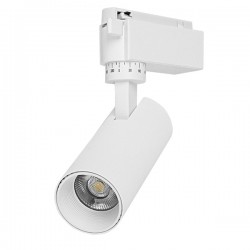 Μονοφασικό Bridgelux COB LED Λευκό Φωτιστικό Σποτ Ράγας 10W 230V 1200lm 30° Θερμό Λευκό 3000k GloboStar 93090