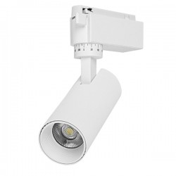 Μονοφασικό Bridgelux COB LED Λευκό Φωτιστικό Σποτ Ράγας 10W 230V 1250lm 30° Φυσικό Λευκό 4500k GloboStar 93091