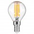GloboStar® 99003 Λάμπα LED Long Filament E14 G45 Γλομπάκι 4W 400lm 360° AC 220-240V IP20 Φ4.5 x Υ7.5cm Θερμό Λευκό 2700K με Διάφανο Γυαλί Dimmable - 3 Χρόνια Εγγύηση
