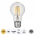 GloboStar® 99006 Λάμπα LED Long Filament E27 A60 Γλόμπος 6W 600lm 360° AC 220-240V IP20 Φ6 x Υ10.5cm Θερμό Λευκό 2700K με Διάφανο Γυαλί - Dimmable - 3 Χρόνια Εγγύηση