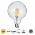GloboStar® 99014 Λάμπα LED Long Filament E27 G125 Γλόμπος 12W 1200lm 360° AC 220-240V IP20 Φ12.5 x Υ18cm Θερμό Λευκό 2700K με Διάφανο Γυαλί - Dimmable - 3 Years Warranty