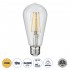 GloboStar® 99017 Λάμπα LED Long Filament E27 ST64 Αχλάδι 10W 1000lm 360° AC 220-240V IP20 Φ6.4 x Υ14cm Θερμό Λευκό 2700K με Διάφανο Γυαλί - Dimmable - 3 Years Warranty