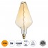 GloboStar® 99022 Λάμπα LED Soft S Spiral Filament E27 BA200 ROCKET Γλόμπος 6W 420lm 360° AC 220-240V IP20 Φ20 x Υ41.5cm Ultra Θερμό Λευκό 2200K με Μελί Γυαλί - Dimmable - 3 Years Warranty