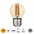 GloboStar® 99034 Λάμπα LED Long Filament E27 G45 Γλομπάκι 4W 350lm 360° AC 220-240V IP20 Φ4.5 x Υ7.5cm Ultra Θερμό Λευκό 2200K με Μελί Γυαλί - Dimmable - 3 Years Warranty