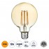 GloboStar® 99041 LED Long Filament Bulb E27 G95 Globe 12W 1080lm 360° AC 220-240V IP20 D9.5 x H13.5cm Ultra Θερμό Λευκό 2200K με Μελί Γυαλί - Dimmable - 3 Years Warranty