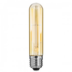 GloboStar® 99049 Λάμπα LED Long Filament E27 T30 Σωλήνας 4W 350lm 360° AC 220-240V IP20 Φ3 x Υ13.5cm Ultra Θερμό Λευκό 2200K με Μελί Γυαλί - Dimmable - 3 Years Warranty
