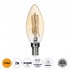 GloboStar® 99058 Λάμπα LED Ultra Thin Soft S Spiral Filament E14 C35 Κεράκι 2W 140lm 360° AC 220-240V IP20 Φ3.5 x Υ10.5cm Ultra Θερμό Λευκό 2200K με Μελί Γυαλί - Dimmable - 3 Years Warranty