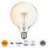 GloboStar® 99081 Λάμπα LED Ultra Thin Soft S Spiral Filament E27 G125 Γλόμπος 4W 280lm 360° AC 220-240V IP20 Φ12.5 x Υ18cm Ultra Θερμό Λευκό 2200K με Μελί Γυαλί - Dimmable - 3 Years Warranty