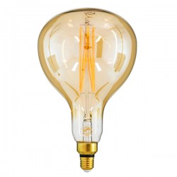 GloboStar® 99169 Λάμπα LED Long Filament E27 ER180 PAPAYAS Γλόμπος 8W 720lm 360° AC 220-240V IP20 Φ18 x Υ30cm Ultra Θερμό Λευκό 2200K με Μελί Γυαλί - Dimmable - 3 Years Warranty