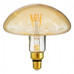 GloboStar® 99173 Λάμπα LED Soft T Spiral Filament E27 MR200 MUSHROOM Γλόμπος 4W 280lm 360° AC 220-240V IP20 Φ20 x Υ20cm Ultra Θερμό Λευκό 2200K με Μελί Γυαλί Dimmable - 3 Χρόνια Εγγύηση