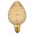 GloboStar® 99204 Λάμπα LED MTX Diode HP E27 SB95 STRAWBERRY Γλόμπος 1.6W 140lm 360° AC 220-240V IP20 Φ9.5 x Υ17cm Ultra Θερμό Λευκό 2200K με Μελί Γυαλί - Dimmable - 3 Years Warranty