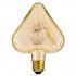 GloboStar® 99205 Λάμπα E27 H115 MTX Heart DIODE HP LED String 3W 300 lm 320° AC 85-265V Edison Retro με Μελί Γυαλί Ultra Θερμό Λευκό 2200 K