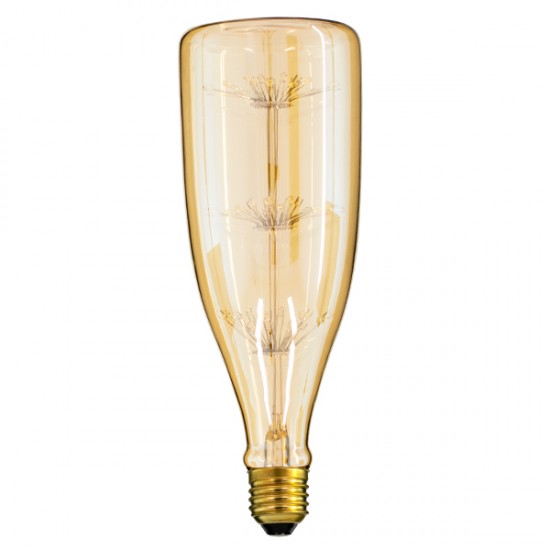 GloboStar® 99208 Λάμπα E27 MN80 MTX Magnum DIODE HP LED String 3W 300 lm 320° AC 85-265V Edison Retro με Μελί Γυαλί Ultra Θερμό Λευκό 2200 K
