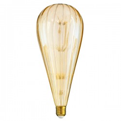 GloboStar® 99212 Λάμπα LED MTX Diode HP E27 BT125 BOMBSHELL Γλόμπος 1.8W 158lm 360° AC 220-240V IP20 Φ12.5 x Υ29cm Ultra Θερμό Λευκό 2200K με Μελί Γυαλί - Dimmable - 3 Years Warranty