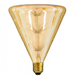 GloboStar® 99213 Λάμπα E27 CNC150 MTX Conical DIODE HP LED String 4W 400 lm 320° AC 85-265V Edison Retro με Μελί Γυαλί Ultra Θερμό Λευκό 2200 K