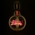 GloboStar® 99253 Λάμπα LED Ultra Thin Soft S Spiral Letter Filament E27 G125 LOVE Γλόμπος 2.4W 204lm 360° AC 220-240V IP20 Φ12.5 x Υ18cm Κόκκινο με Μελί Γυαλί - Dimmable - 3 Χρόνια Εγγύηση