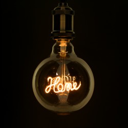 GloboStar® 99254 Λάμπα LED Ultra Thin Soft S Spiral Letter Filament E27 G125 HOME Γλόμπος 2.4W 204lm 360° AC 220-240V IP20 Φ12.5 x Υ18cm Ultra Θερμό Λευκό 2200K με Μελί Γυαλί - Dimmable - 3 Years Warranty
