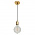GloboStar® LUMI GOLD 99421 Μοντέρνο Μεταλλικό Κρεμαστό Φωτιστικό Οροφής Ανάρτηση Μονόφωτο 1 x E27 Χρυσό Φ4 x Y118cm