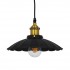 GloboStar® MARGI 10001166 Vintage Industrial Κρεμαστό Φωτιστικό Οροφής Μονόφωτο 1 x E27 Μαύρο Μεταλλικό Καμπάνα Φ25 x Y15cm