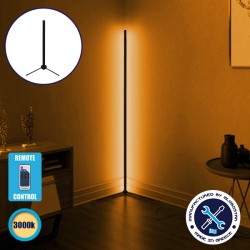 Μοντέρνο Minimal Επιτραπέζιο Μαύρο Φωτιστικό 50cm LED 8 Watt με Ασύρματο Χειριστήριο RF & Dimmer Θερμό Λευκό 3000k GloboStar ALIEN Design GLOBO-50-3