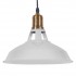GloboStar® ANER 01072 Vintage Industrial Κρεμαστό Φωτιστικό Οροφής Μονόφωτο Λευκό Μεταλλικό Καμπάνα Φ28 x Y17cm