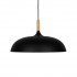 GloboStar® VALLETE BLACK 01258 Μοντέρνο Κρεμαστό Φωτιστικό Οροφής Μονόφωτο 1 x E27 Μαύρο Μεταλλικό Καμπάνα Φ45 x Y27cm