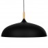 GloboStar® VALLETE BLACK 01259 Μοντέρνο Κρεμαστό Φωτιστικό Οροφής Μονόφωτο 1 x E27 Μαύρο Μεταλλικό Καμπάνα Φ60 x Y35cm